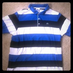 Lacoste striped Polo sz 7